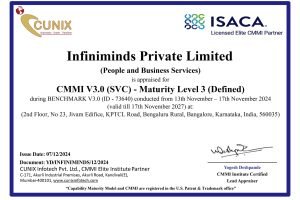 Infiniminds CMMI Certificate